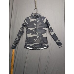 Women's Under Armor Cold Gear Black Camo Quarter Zip Medium